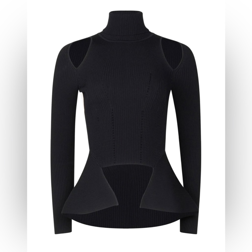 BCBG Sienna Cutout Sweater Top - XS